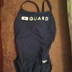 Speedo life guard whole piece
